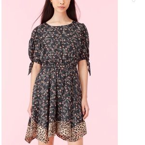 NWT Rebecca Taylor LIA FLORAL SILK TWILL DRESS XS